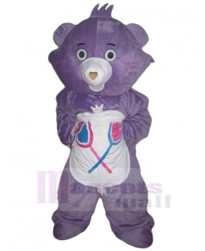 Light Purple Bear Mascot Costume For Adults Mascot Heads