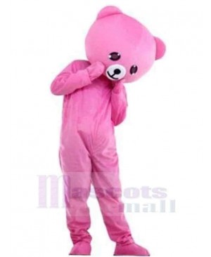 Shy Pink Bear Mascot Costume For Adults Mascot Heads