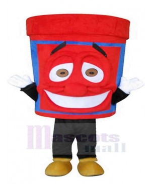 Red Trash Can Mascot Costume