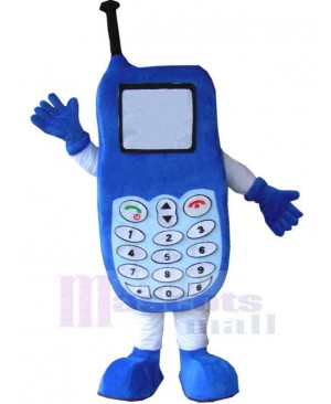 Blue Phone Mascot Costume