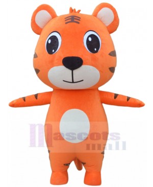 Orange Lucky Tiger Inflatable Costume Blow Up Suit for Party Hoilday Gift