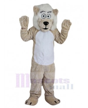 Beige Lion Mascot Costume Animal