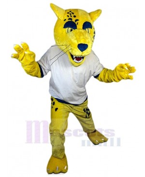 Yellow Leopard Adult Mascot Costume Animal