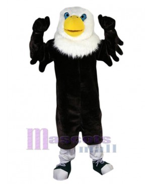 Bald Black Eagle Mascot Costume Animal