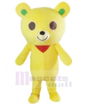 Cartoon Yellow Bear Mascot Costume Animal