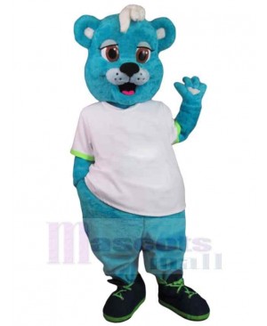 Blue Bear Adult Mascot Costume Animal