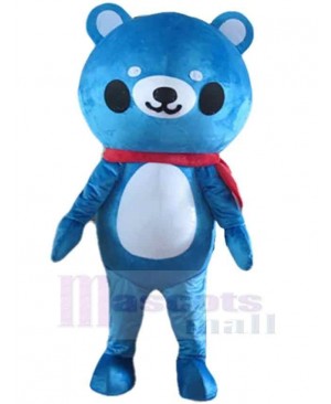 Cartoon Blue Teddy Bear Mascot Costume Animal