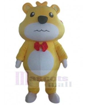 Depressed Yellow Bear Mascot Costume Animal