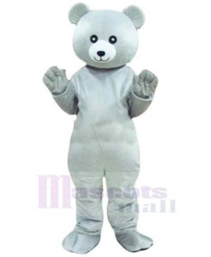 Friendly Gray Bear Mascot Costume Animal