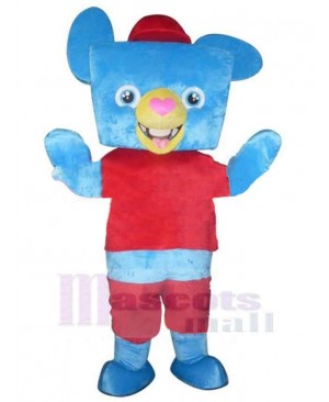 Lovely Cartoon Blue Bear Mascot Costume