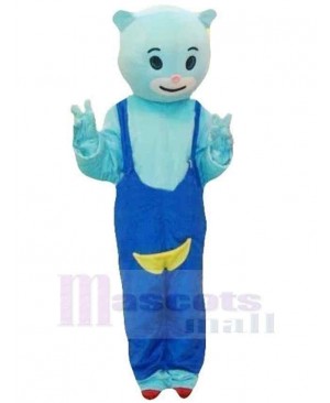 Light Blue Bear Mascot Costume Animal