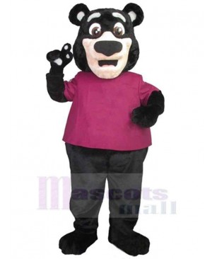 Lovable Black Bear Mascot Costume Animal