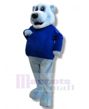 Lovable Blue Bear Mascot Costume Animal