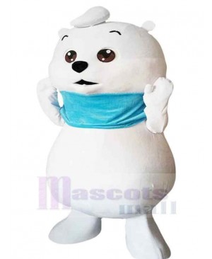 White Bear Adult Mascot Costume Animal