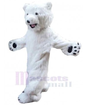 Furry Polar Bear Mascot Costume Animal