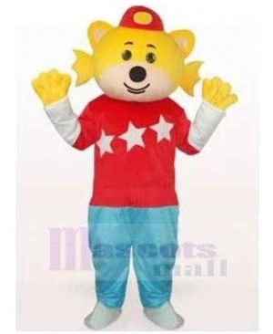 Bear in Red T-shirt Mascot Costume Animal