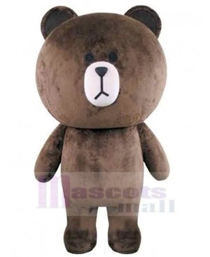 Plump And Brown Teddy Bear Mascot Costume Animal