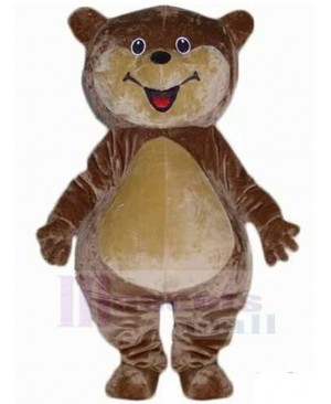 Brown And Beige Teddy Bear Mascot Costume Animal