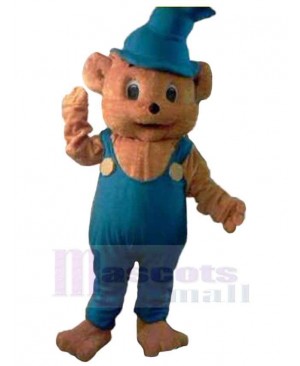 Little Bear with Overalls Mascot Costume Animal
