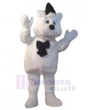 Bear with Black Bow Knot Mascot Costume Animal