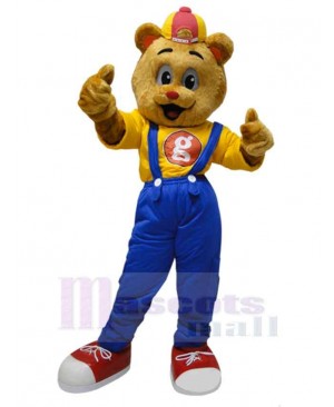 Energetic Adult Bear Mascot Costume Animal