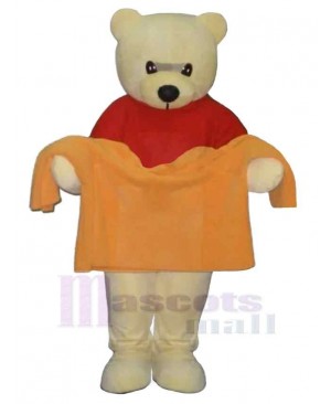 Friendly Beige Bear Mascot Costume Animal