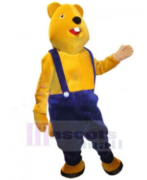 Adult Yellow Bear Mascot Costume Animal