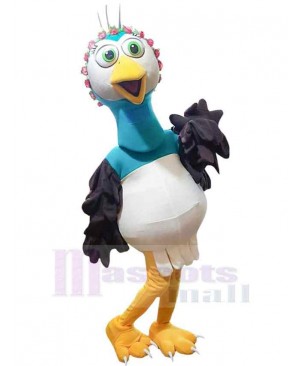Thanksgiving Blue Turkey Mascot Costume Animal