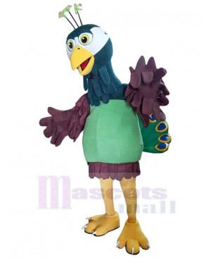 Thanksgiving Green Turkey Mascot Costume Animal