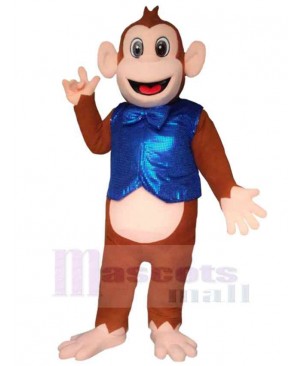 Monkey with Blue Waistcoat Mascot Costume Animal