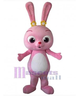 Lovely Pink Bunny Mascot Costume Animal