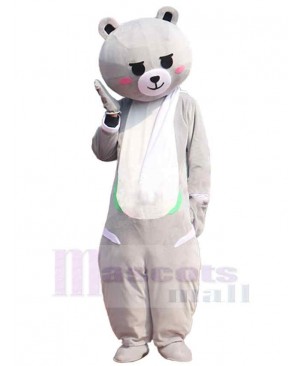 Bashful Grey Bear Mascot Costume For Adults Mascot Heads