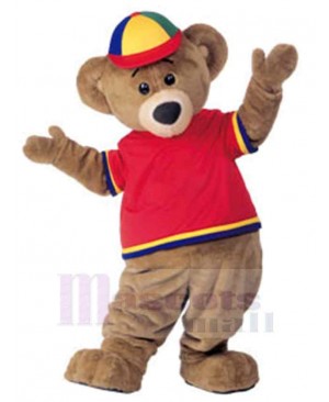 Colorful Hat Bear Mascot Costume For Adults Mascot Heads