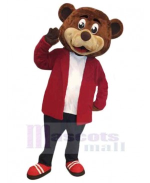 Red Coat Bear Mascot Costume For Adults Mascot Heads