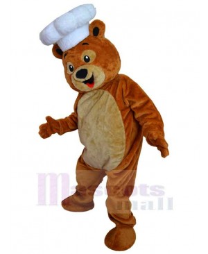 Happy Chef Bear Mascot Costume For Adults Mascot Heads