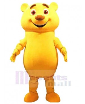 Happy Yellow Bear Mascot Costume For Adults Mascot Heads
