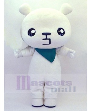 Adorable White Bear Mascot Costume Animal