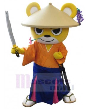 Samurai Bear Mascot Costume Animal
