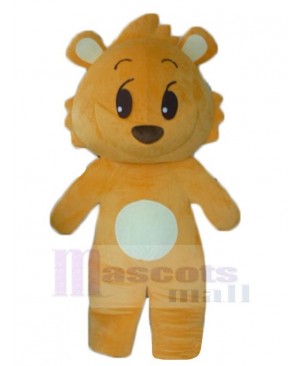 Simple Yellow Bear Mascot Costume Animal