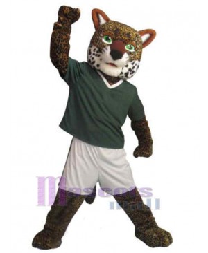 Jaguar with Green Eyes Mascot Costume Animal
