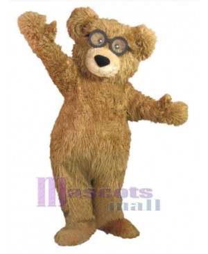 Teddy Bear with Glasses Mascot Costume Animal