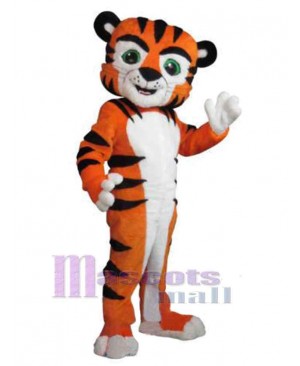 Tiger with Green Eyes Mascot Costume Animal