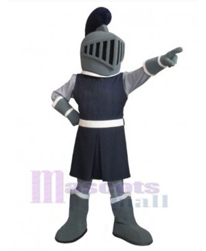 Gray Knight Mascot Costume People