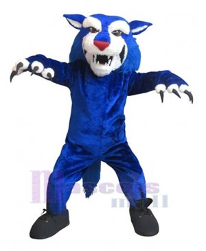 Ferocious Blue Wolf Mascot Costume Animal