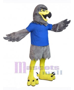 Gray Falcon Mascot Costume Animal