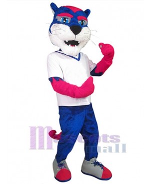 Blue Panther Mascot Costume Animal