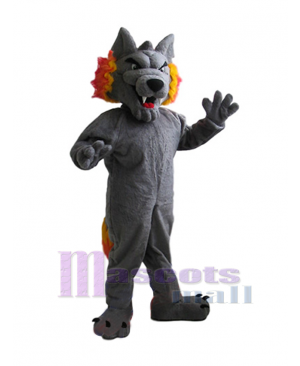 Fierce Gray Wolf Mascot Costume Animal