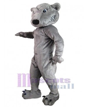 Smart Gray Wolf Mascot Costume Animal