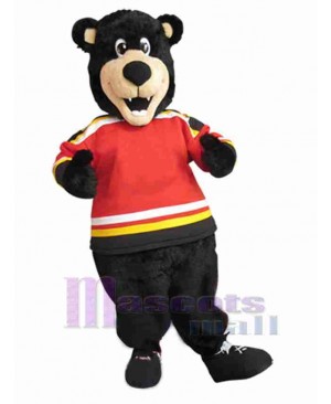 Happy Black Bear Mascot Costume Animal